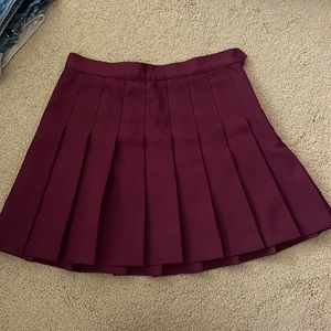 Maroon American Apparel tennis skirt